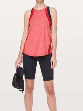 Lululemon Run Off-Route Tank Red Strappy Back Lightweight Workout Top NWT